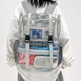 thumbnail image 1 of Mochila transparente de PVC Bolso de estadio transparente para festivales de conciertos (gris), 1 of 8