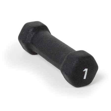 CAP Barbell, 1lb Black Neoprene Dumbbell, Single