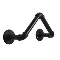 LITINKIMI Pipe Brackets For Wall Black 1Pack 9.4X5.1X3.7In