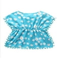 thumbnail image 2 of EIMELI Maillot de Bain pour Filles Couverture Été Léopard à Franges Robe de Plage Maillots de Bain Bikini Bleu-Fleur 2-3 Ans, 2 of 6