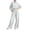 White, variant on vdgthytj Sweatsuits Women 2 Piece Outfit Long Sleeve Turtleneck Drop Shoulder Tops Drawstring Wide Leg Pants Fall Athleisure Sets(X-Large,White)