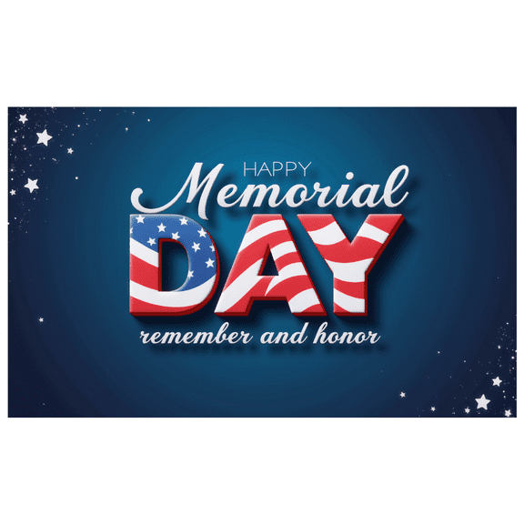 American Flag Happy Memorial Day Patriotic Banner Decorative Stars for National Celebration Indoor Outdoor Events