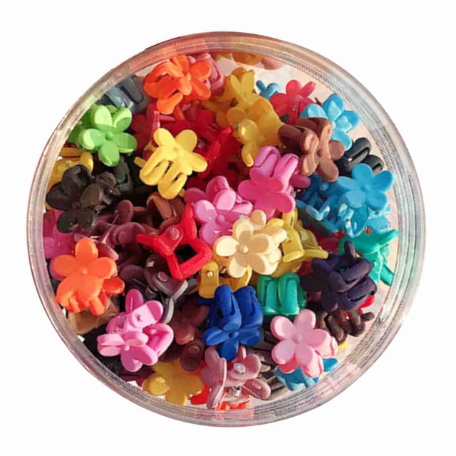 Pinzas para el cabello BuyWeek con flores 50 piezas pequeñas para niños forma de garra