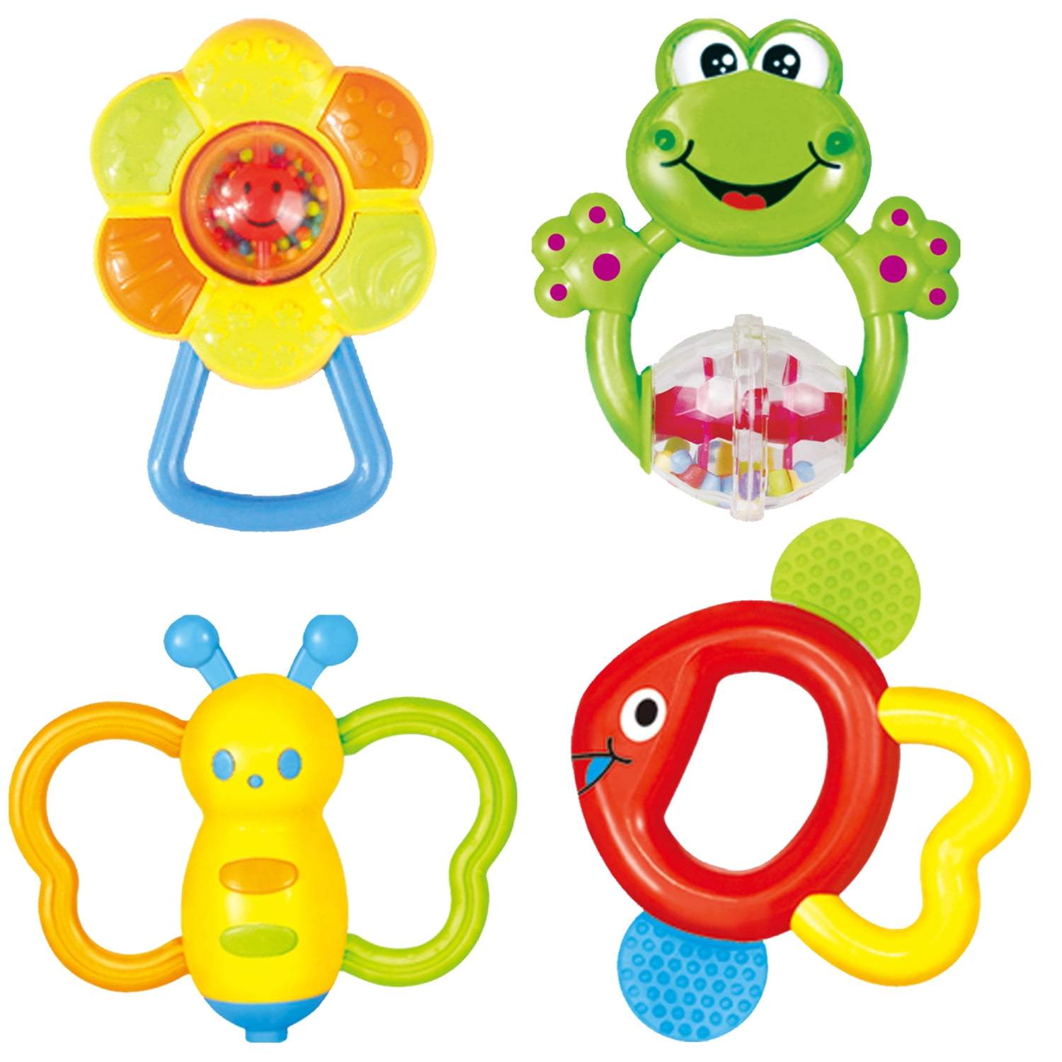 Baby Musical Instruments Toy Set Shaker Hand Bells Baby Rattles Sensory Teether 