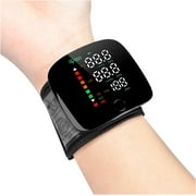 Wrist Blood Pressure Monitor LED Display, Touch Screen Wrist Blood Pressure Cuff 99x2 Reading Memory Wrist Bp Monitor with Carrying Case(Black)