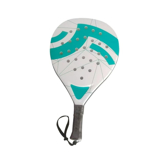 Pala de pádel ligera, para entretenimiento y entrenamiento, resistente, antideslizante, para deportes al libre, profesional, para tenis de playa. Verde Blanco