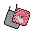 thumbnail image 2 of Carolines Treasures SS4488PTHD Keeshond Hearts Love and Valentines Day Portrait Pair of Pot Holders, 7.5HX7.5W,, 2 of 3
