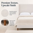 thumbnail image 4 of Miniyam Queen Size Upholstered Wingback Bed with 54" Headboard for Adult, Ivory, 4 of 7