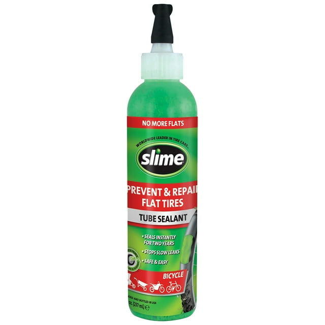 Sellador reparador de pinchazos para tubos de bicicleta Slime 10003, botella de 240 ml