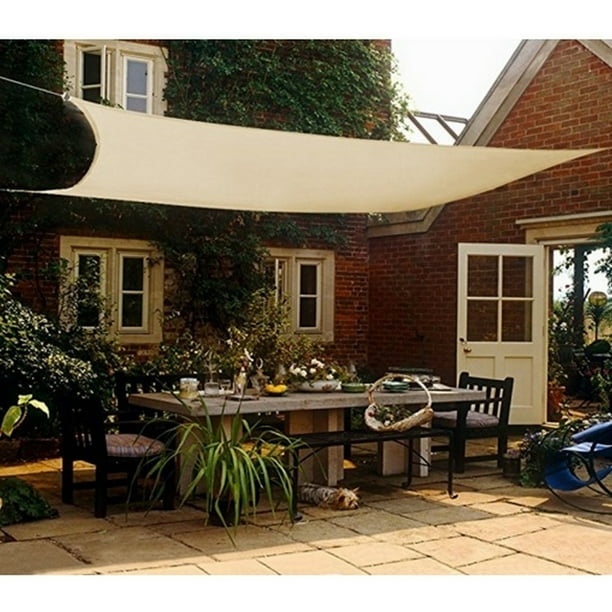 Outdoor Gardens 12 X Sun Shade Sail Square For Patio Yard Deck Pergola Uv Block Sand Color 1pc Com Sun Shade Sail Square, Outdoor Sun Shades For Patios And Decks