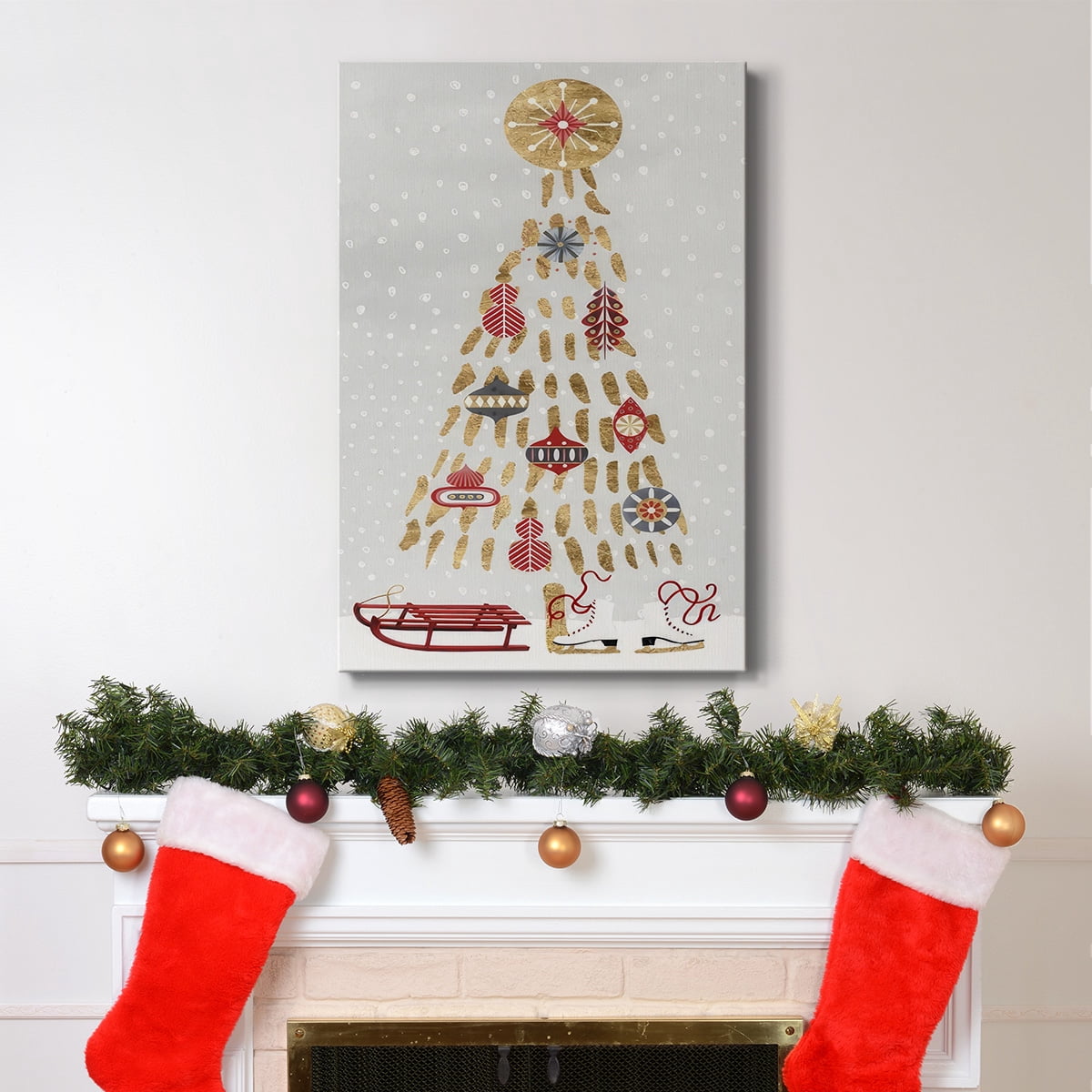 Christmas Chalet Collection B- Gallery Wrapped Canvas
