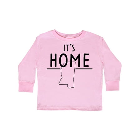 

Inktastic It s Home- State of Mississippi Outline Gift Toddler Boy or Toddler Girl Long Sleeve T-Shirt