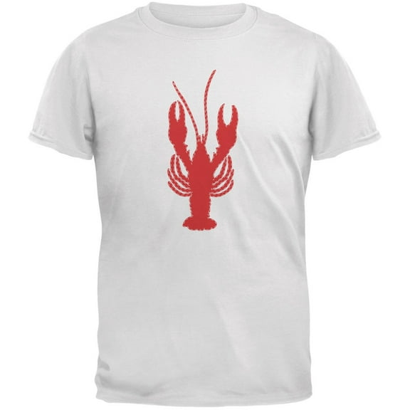 Summer - Lobster Faux Stitched White Youth T-Shirt - Large(14/16)