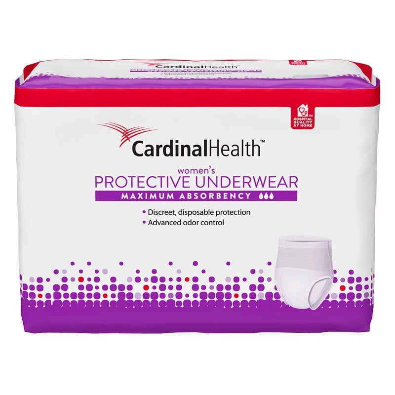 Cardinal Health UWFSM20 Women's Protective Underwear, Maximum Absorbency, Medium, 32- 44 Inch, 95 - 185 lbs. | Pack of 20