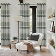 thumbnail image 2 of 100% blackout plaid curtains for bedroom living room sage green so environmentally friendly warm sage green plaid curtains 42"W x 63"L (Pack of 2), 2 of 6