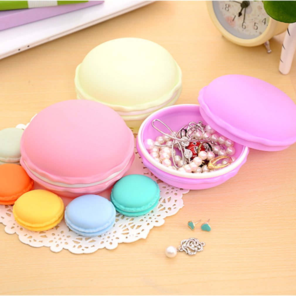Details about / 6Pcs Macaron Storage Box For Ear Jewelry Lovely Candy Mixed Color Mini Organizer