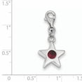 thumbnail image 3 of Sterling Silver Rhodium-plated July Cubic Zirconia Birthstone Star Charm, 3 of 3