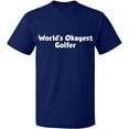 thumbnail image 2 of OXI T-Shirt - World's Okayest Golfer, Basic Casual T-Shirt for Men's and Women Fleece T-Shirt Short Sleeve - Navy Blue Medium, 2 of 3