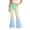 Green-Sad, variant on Mnyotv Gradient Print Flared Leggings for Girls Casual High Waisted Sports Yoga Pants with Pockets Size 9-10 Year