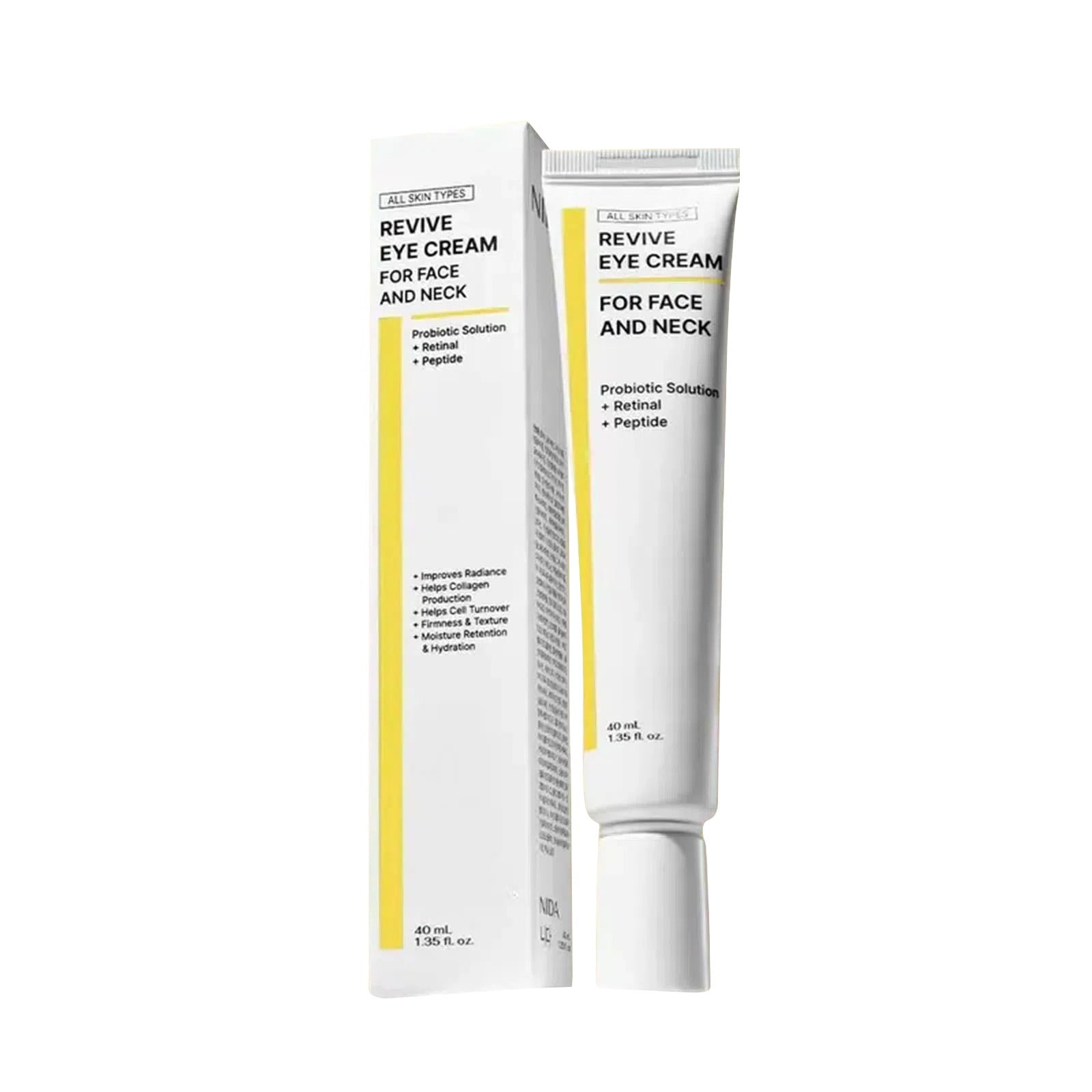 新品　アンストレス　PROBIOTIC EYE & NECK DAY CREAM NIDA Revive Eye Cream For Face And Neck | Probiotic Solution