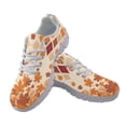 thumbnail image 2 of COEQINE Women Running Shoes White Sole Girls Sneakers Hiking Camping Air Mesh Casual Training Athletic Shoes Fall Autumn Fitness Footwear, Maple Leaf Plaid, 2 of 7