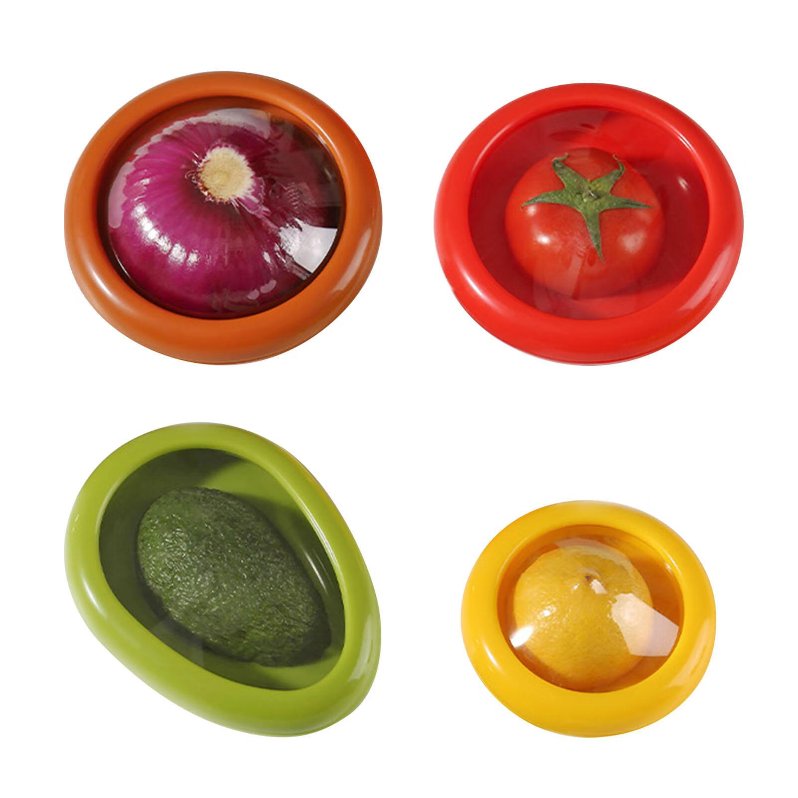 4 PCS Fruit Vegetable Shaped SaversAvocado Keeper Onion Storage