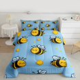 thumbnail image 2 of Manfei Funny Bee Bedding Comforter Set 2pcs for Kids Boys Girls, Kawaii Animal Twin Comforter Sets, Cute Wildlife Bedding Set, Microfiber Bedroom Decor, 2 of 8