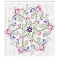 thumbnail image 3 of Ambesonne Purple Mandala Shower Curtain, Classical Tulip, 69"Wx84"L, Fern Green Magenta White, 3 of 3