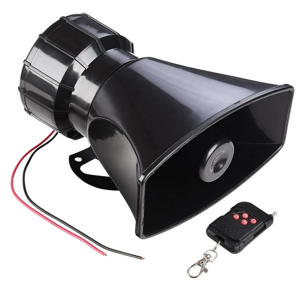 Wireless Remote Control 7 Sound Horn Car Warning Alarm Police