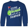 thumbnail image 3 of Inktastic Going Golfing with My Pawpaw- Kids Golf Long Sleeve Youth T-Shirt, 3 of 5