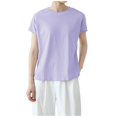 thumbnail image 1 of ameIAEA Short Sleeve Workout Tops for Women Crewneck Solid Color Basic Tees Summer Yoga Running Shirts, 1 of 5