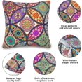 thumbnail image 3 of Bohemian Pillow Covers 18"x18",Ethnic Vintage Flower,Set of 2 Throw Pillow Covers,Farmhouse Pillow Cases Decorative for Home Couch Sofa, 3 of 6