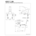 thumbnail image 3 of Kingston Brass KB518B Single-Handle 4 in. Centerset Bathroom Faucet, Brushed Nickel, 3 of 3