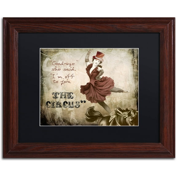 Trademark Fine Art "Join The Circus" Canvas Art by Color Bakery Black Matte, Wood Frame