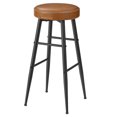 thumbnail image 1 of VASAGLE Echo Collection Bar Stools Set of 2, Kitchen Counter Stools, Breakfast Stools, Synthetic Leather with Stitching, 30-inch Tall, Home Bar Dining Room, Easy Assembly, Caramel Brown ULBC090K01, 1 of 7