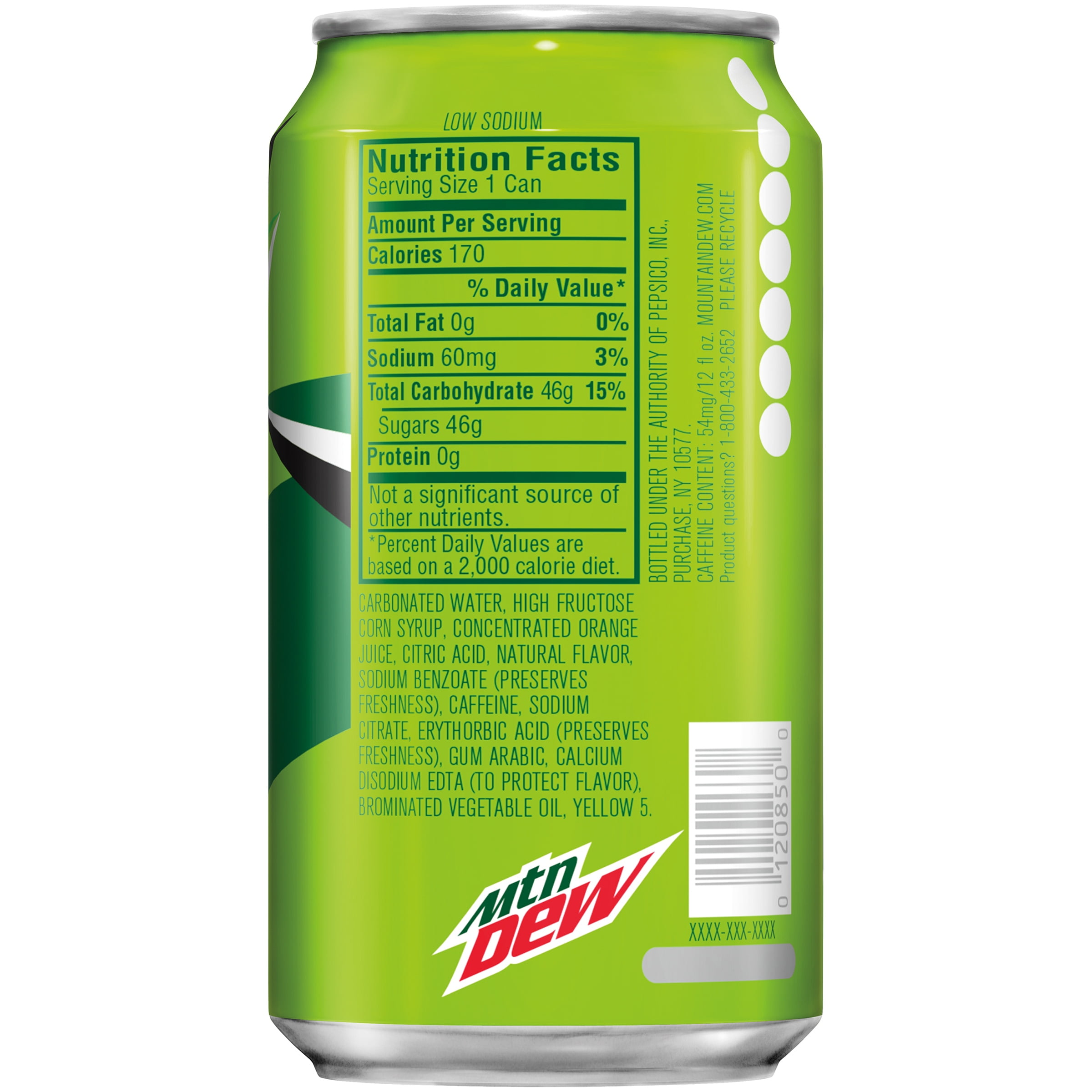 Mountain Dew Nutrition Facts 32 Oz Besto Blog