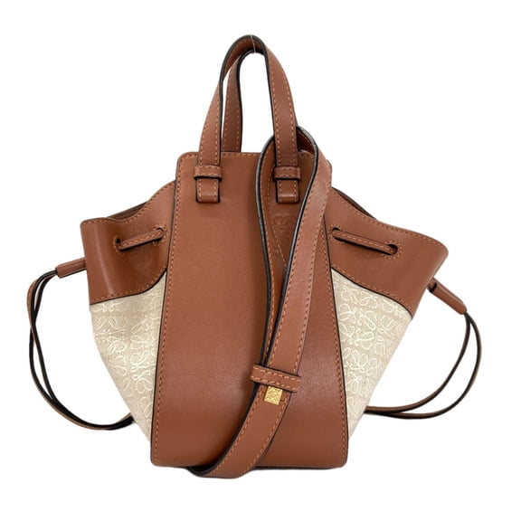 Pre-Owned Loewe Hammock 2-Way Handbag, Canvas/Calfskin, Women's LOEWE