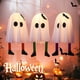 thumbnail image 2 of 3 Fantasmas Colgantes de Halloween con Medias de Rayas de Murciélago, Adornos de Fantasmas, Luces Brillantes y Espeluznantes de Sombrero de Fantasma., 2 of 5