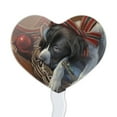 thumbnail image 2 of Sleepy Christmas Holiday Puppy Dog Heart Love Cupcake Picks Toppers Decoration Set of 6, 2 of 7