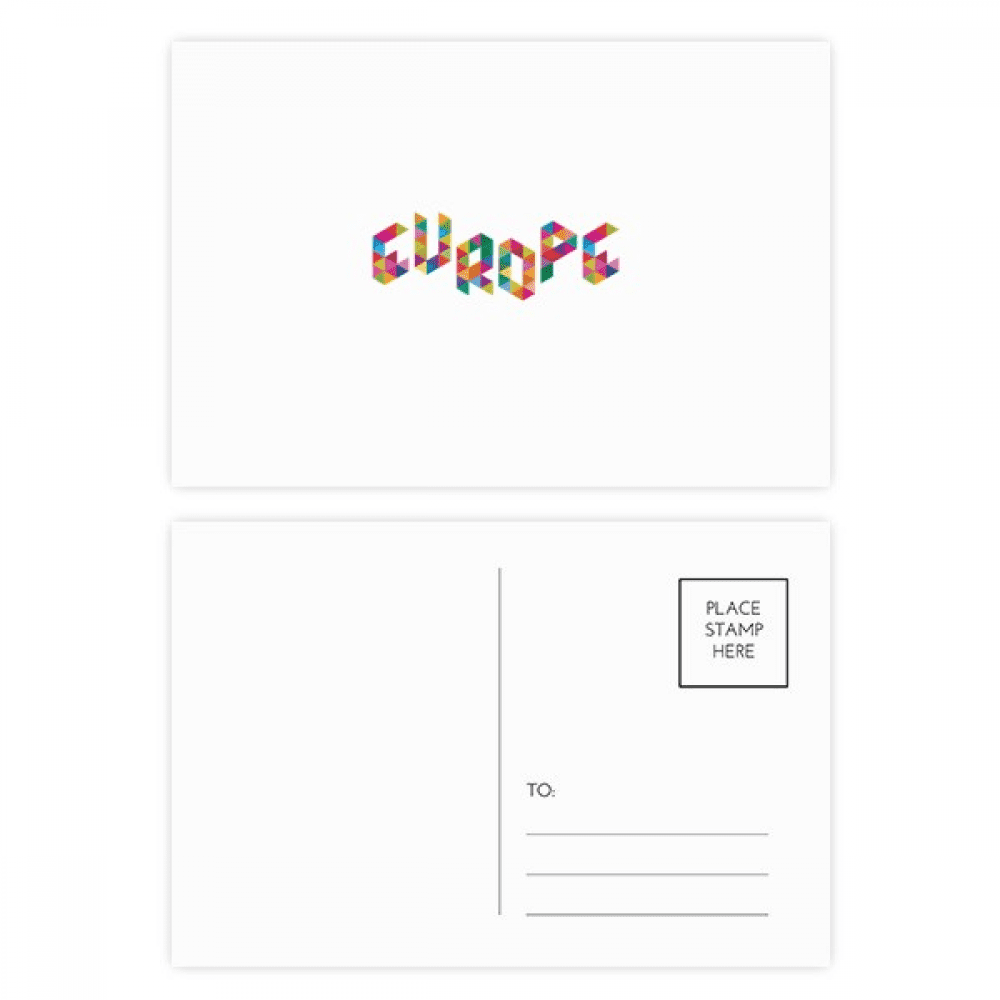 Europe Characters continent postcard set birthday mailing thanks greeting card