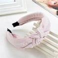 thumbnail image 6 of Black Cloth Knotting Leaves Wide Hairband - Stylish Hair Accessories for Women, 6 of 8