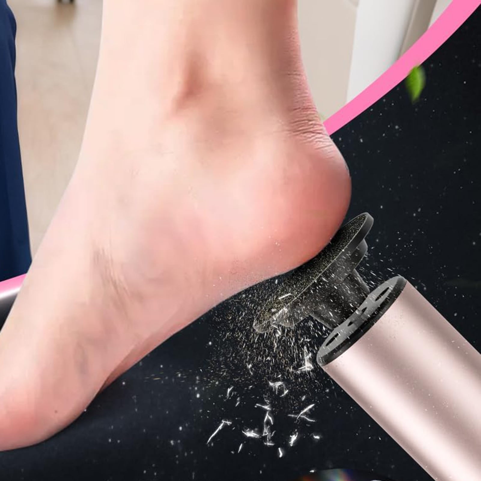 2 in 1 Electric Nail and Foot File Nail Grinder, Rechargeable Electric Foot Callus Remover with Sandpaper Disk and Nail Drill Bits Manicure Pedicure Kit