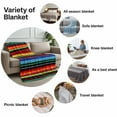 thumbnail image 6 of Flannel Fleece Throw Blanket Colorful Mexican Stripes Lightweight Soft Plush Blankets,Watercolor Line Ethnic Style Cozy Warm Throw Blanket for Couch Sofa Bed Car Office All Season Use 40x50in, 6 of 9