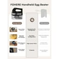 thumbnail image 3 of Hand Mixer with Storage Box, 5 Speeds and Turbo, FOHERE Electric Egg Beater with 6 Accessories, 3 of 10