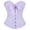 A1-Purple, variant on Women's Retro Tight Corset Lace Up Overbust Corset Lace Waist Push Up Bodysuit Shapewear Corset Lace Tied Renaissance Overbust Elegant Overbust Tops Lace-up Back Corset Top A1-white S
