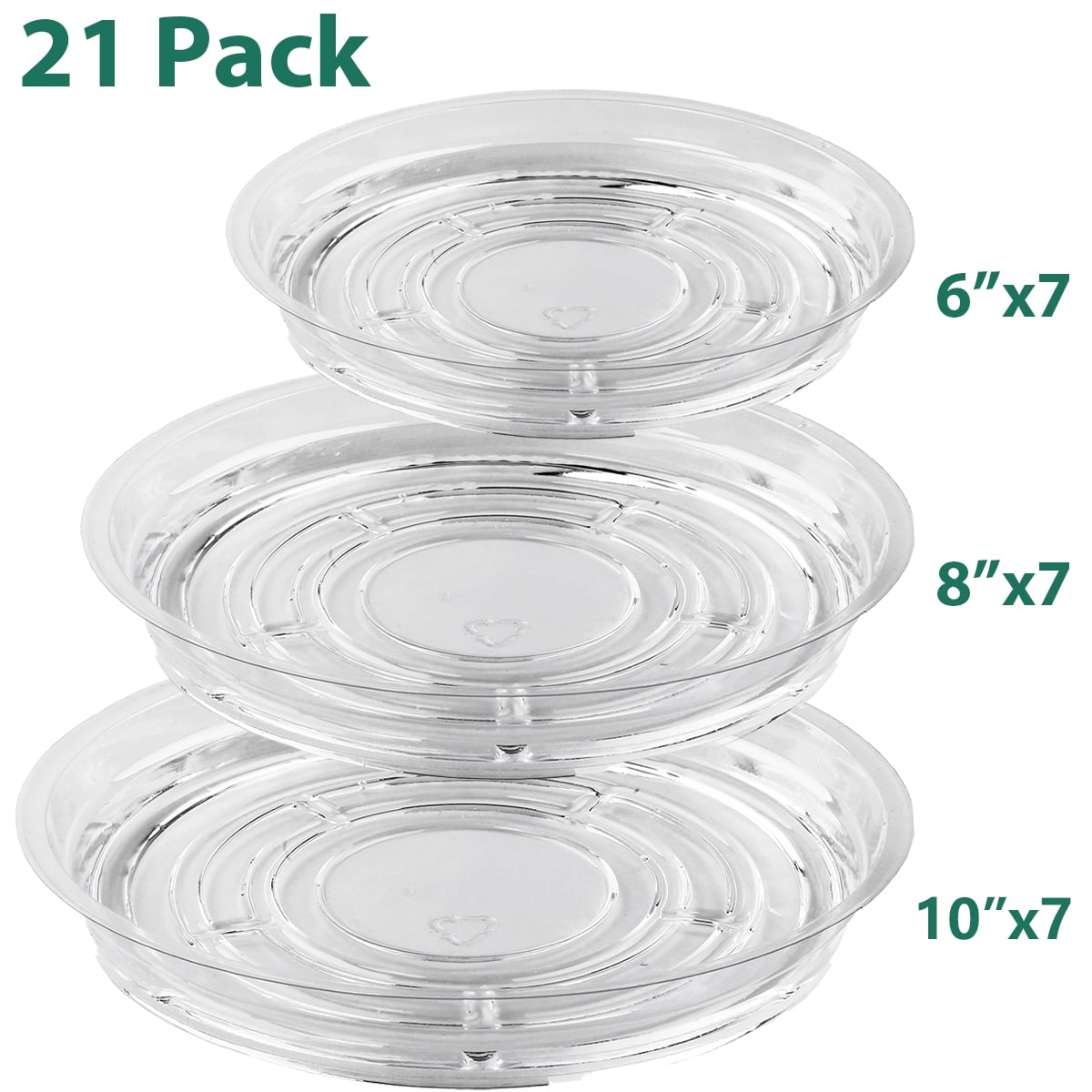 6 Pack 4 6 8 10 12 Inch Durable Plant Saucer Drip 4 Inch White Details about    Plant Saucer 