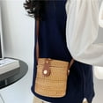thumbnail image 5 of Handwoven Crossbody Bag Adjustable Women Handbags for Daily Leisure (Bucket), 5 of 9