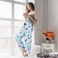thumbnail image 4 of Uemuo Rabbit2 Pattern Women's Wide Leg Palazzo Lounge Pants with Pockets Light Weight Loose Comfy Casual Pajama Pants-Small, 4 of 9