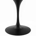 thumbnail image 2 of 47" Tulip Table, Faux White Marble Top Round Dining Table - Black Metal Base, 2 of 4