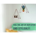 thumbnail image 4 of Comfify Paulownia Wood Wall Shelves with Jute Rope, Set of 2, 17 x 5.2 in, Rustic White, 4 of 7